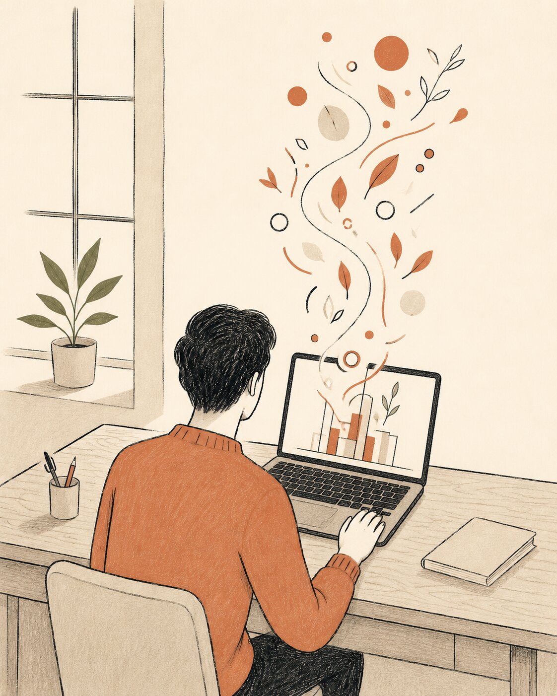Ilustrace vibe codingu